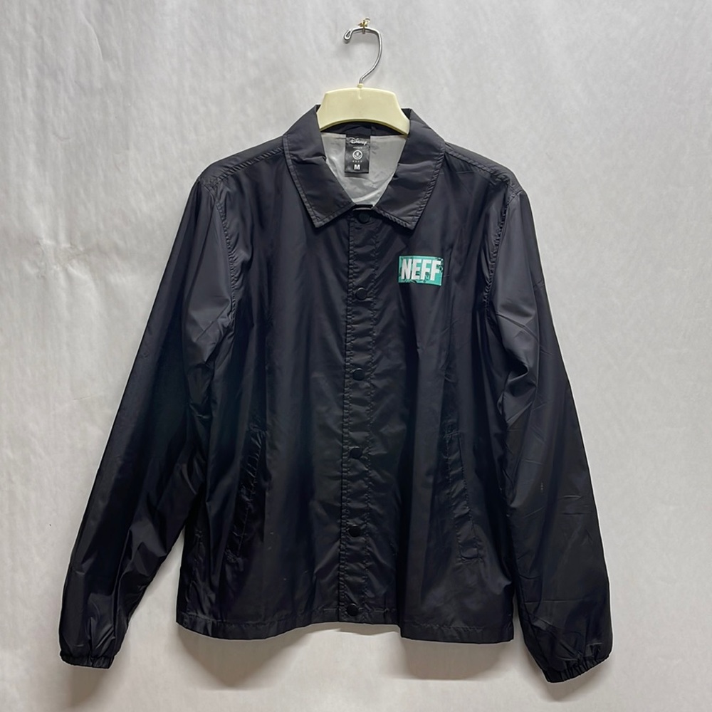 Disney Mickey Mouse Neff Floral Windbreaker Black Size Medium
